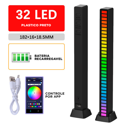 SoundWave RGB: Barra de Luz LED Ativada por Som