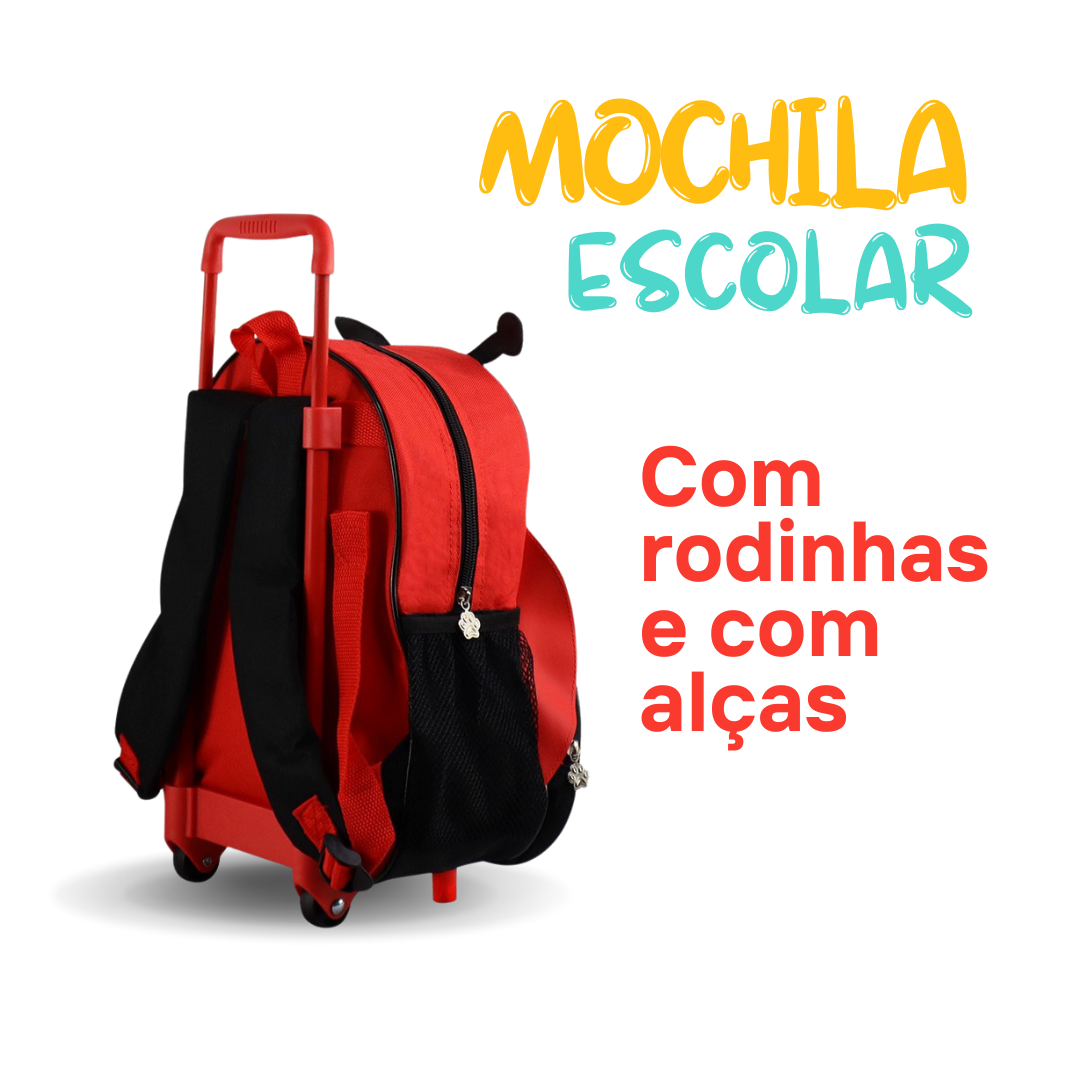 Mochila Infantil Rodinhas Joaninha: A companheira perfeita para a escola